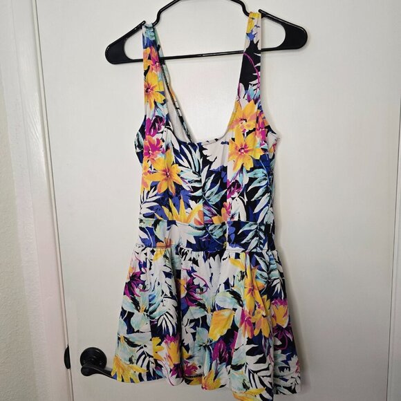 Le Cove Tropical Floral One Piece Swim Dress - Picture 5 of 10